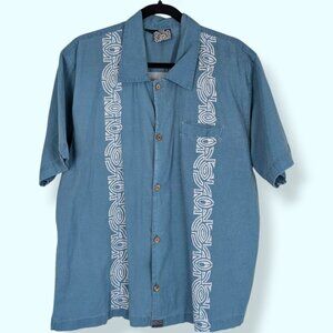 Mormaii Blue & White Button Shirt